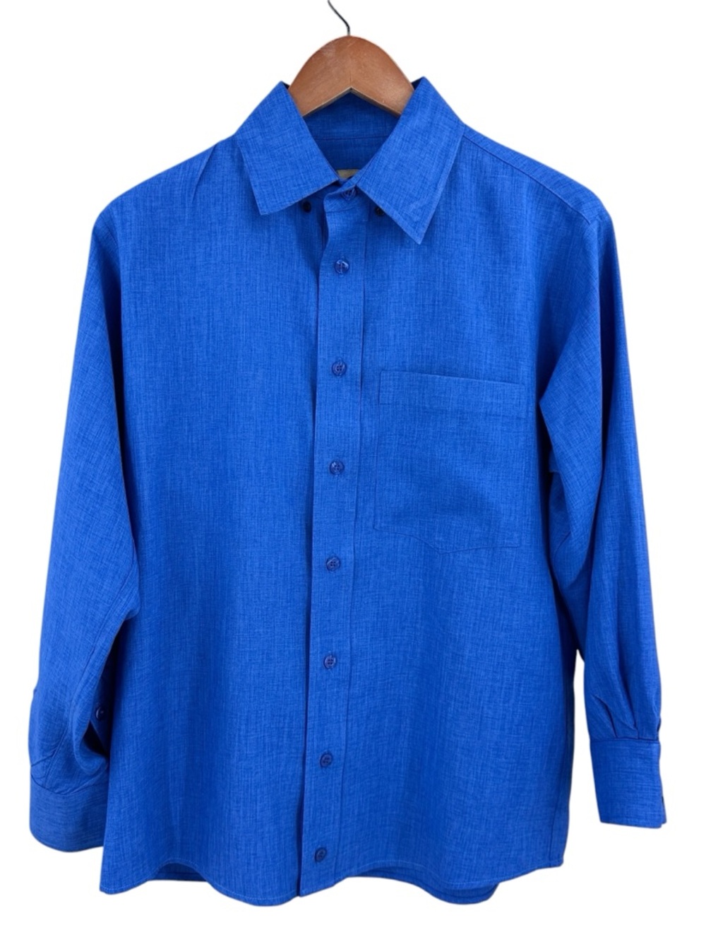 Classic Button-Down Shirt in Royal Blue - Women's